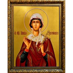 Гликерия Адрианопольская святая мученица. Икона на холсте.