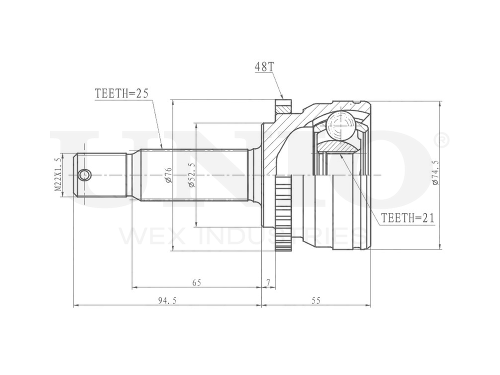 ШРУС внешний UNIO CVJ-20290