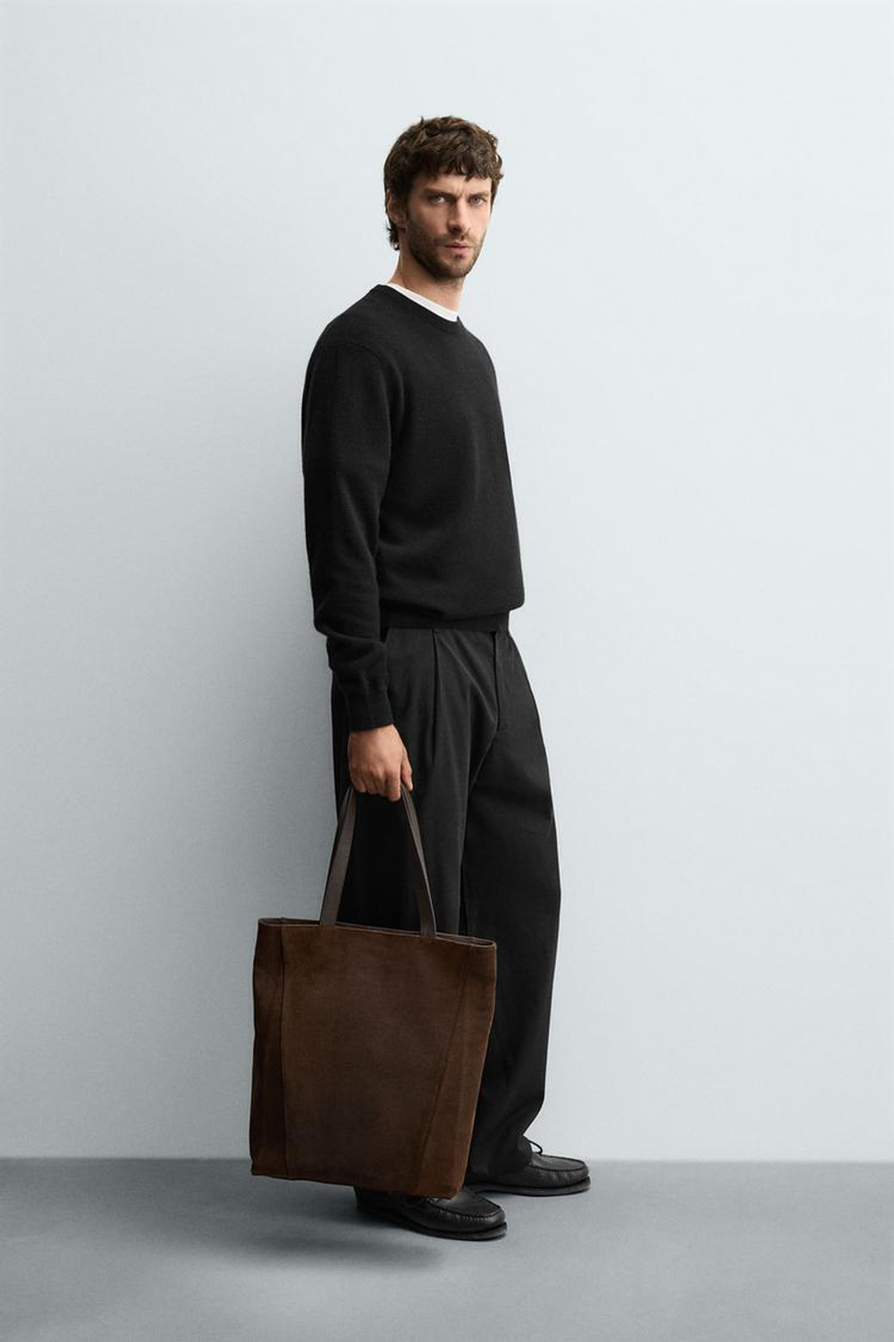 ZARA СВИТЕР ИЗ 100% КАШЕМИРА, ЧЕРНЫЙ