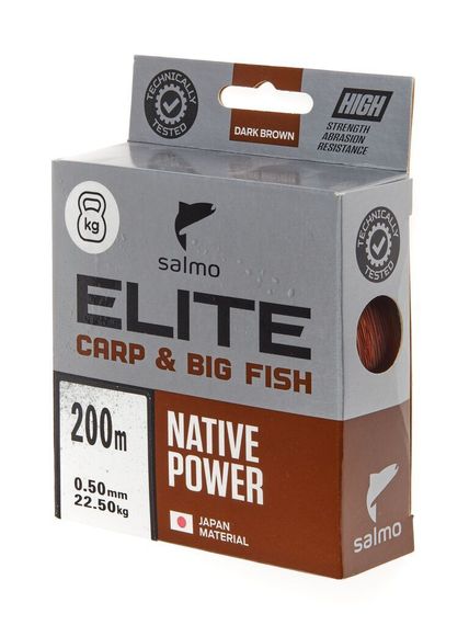 Леска монофильная Salmo Elite CARP &amp; BIG FISH 200 м, 0,50 мм