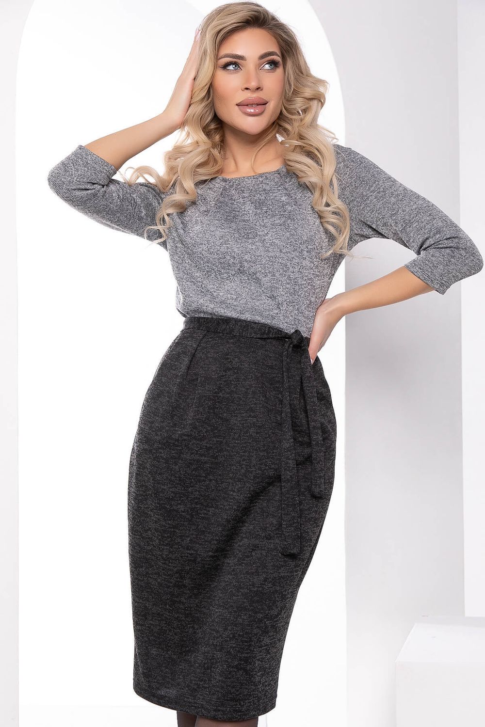 Платье "Фредерика" (грей/блэк) П7971 LT Collection