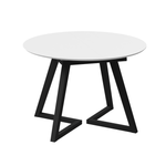 Стол AURORA 1, цвет белый матовый/ черное дерево