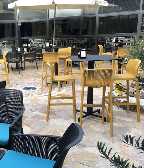 Барный стул Net Stool горчичный