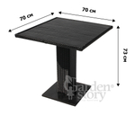 Набор мебели Garden Story Парис мини 4 уп.(2 Стул Garden Storyа Парис "без подушки"+стол 70см 2 уп., каркас черн, ротанг черн