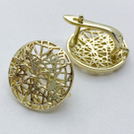 Ювелирные швензы с позолотой, размер 18*18 мм, цена за пару