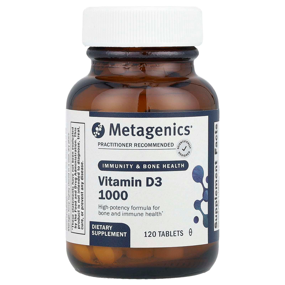 Metagenics, Витамин D3 1000, 25 мкг (1000 МЕ), 120 таблеток