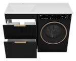 ENFIDA - 60 Тумба напольная 2 ящ. под стир. машину, черная мат. эмаль (Энфида)