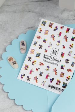 Nogtemoda Наклейки для ногтей Combi Metallic 078