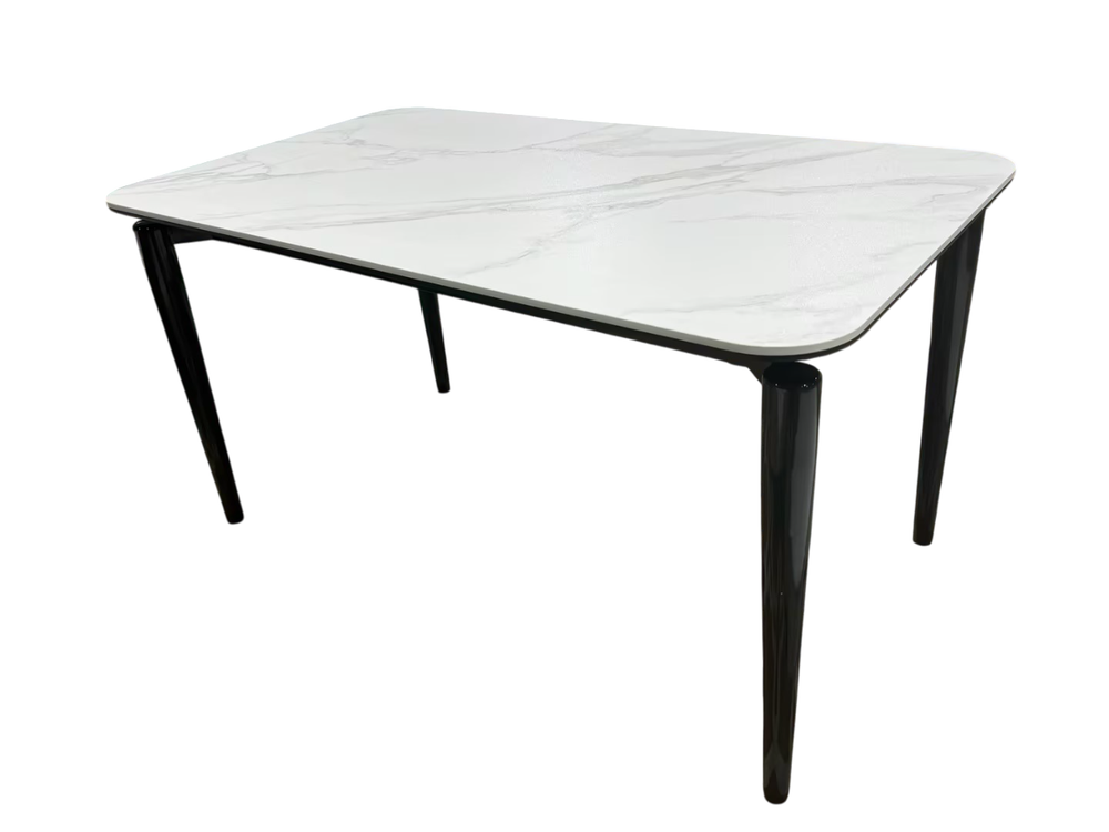 Стол обеденный Ist Casa Блум, 160х90х75 см, белая керамика, черный