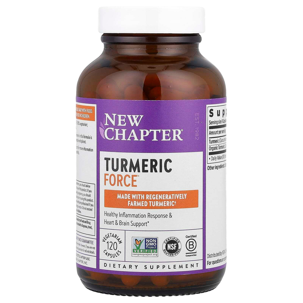 New Chapter, Turmeric Force, 120 вегетарианских капсул