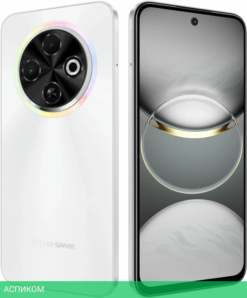 Смартфон Tecno Spark 30C 6GB/128GB Orbit White (KL5n)
