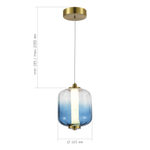 SL1193.323.01 Подвес ST-Luce Латунь/Голубой LED 1*11W 3000K SUMMER