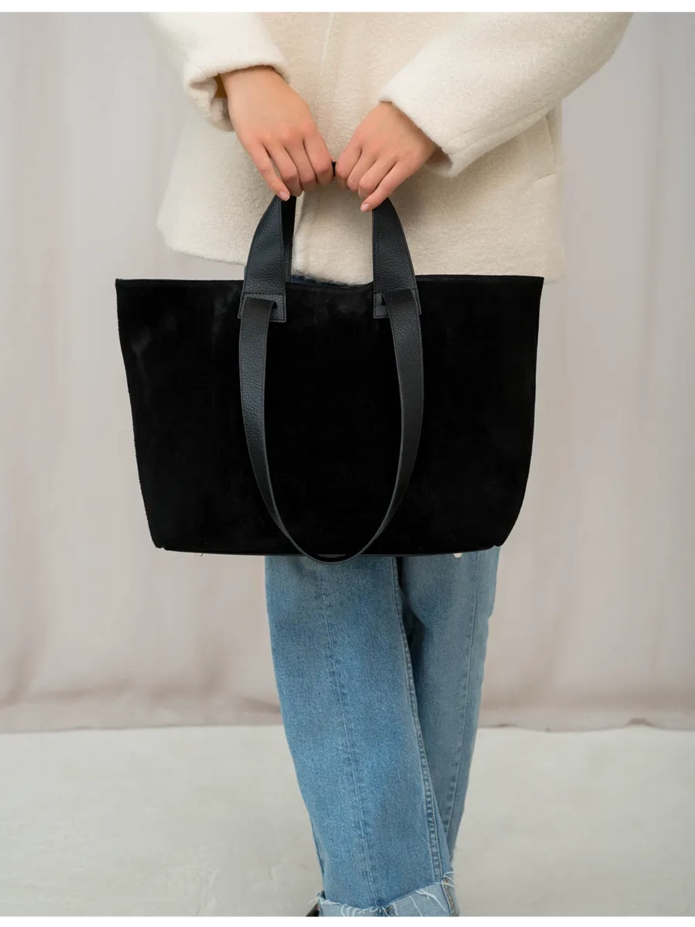 Сумка большая через плечо шоппер