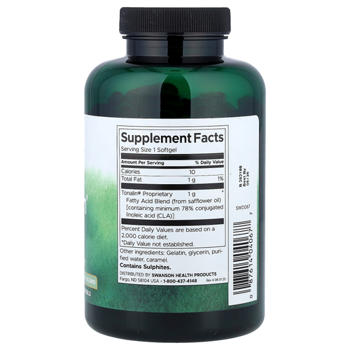 Swanson, Tonalin® CLA, 1000 мг, 180 капсул