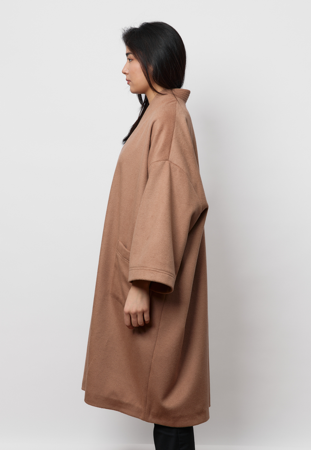 Шапан шерстяной удлиненный на запах CAMEL