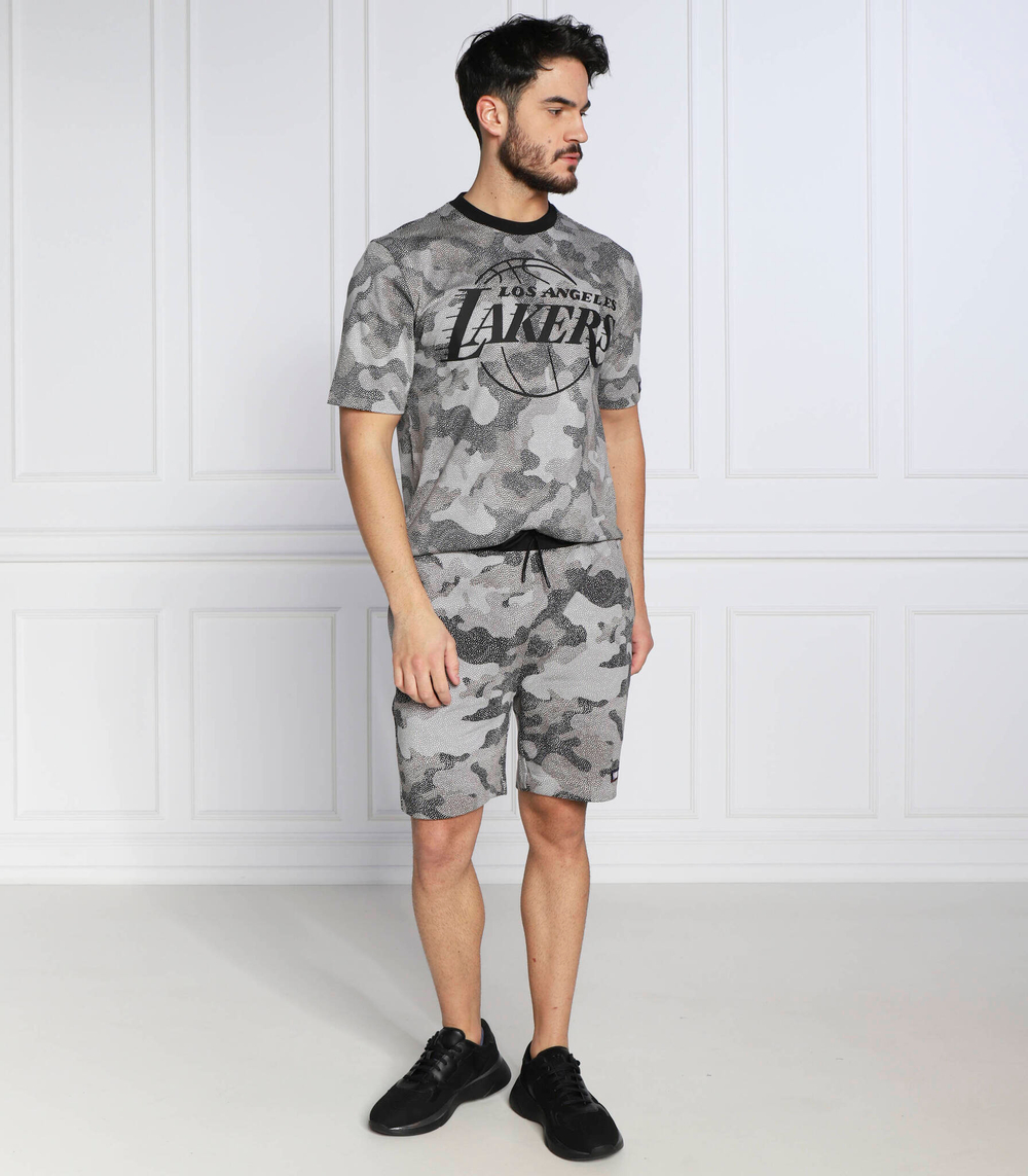 шорты boss x nba slam_camo BOSS ORANGE - серый(50477471)