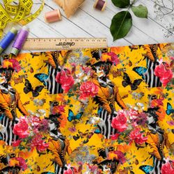 Ткань Барби эклектичный коллаж