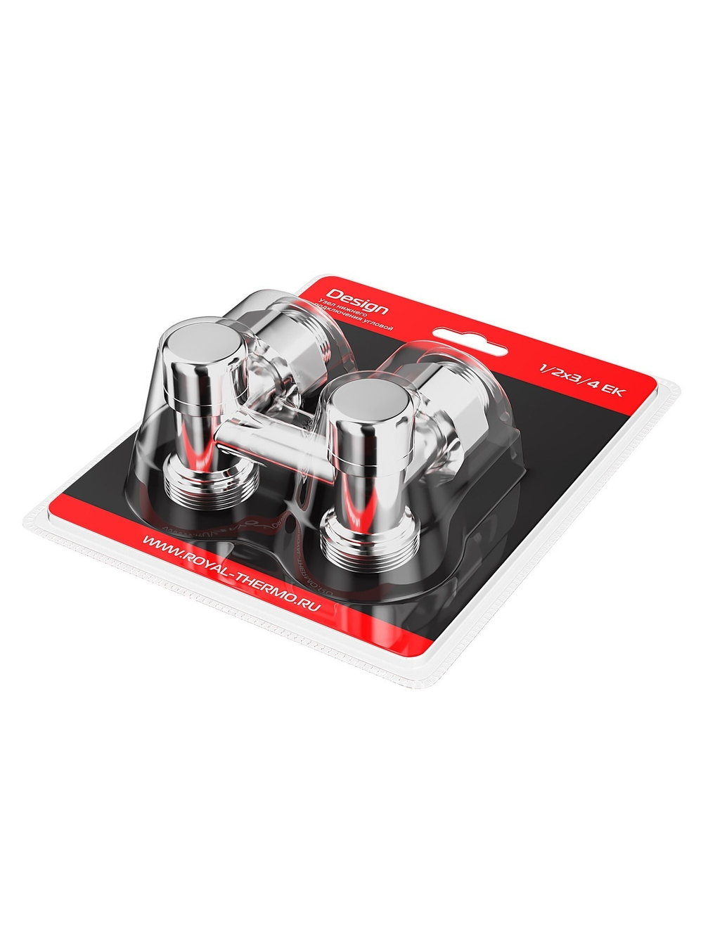 Узел нижнего подключения Royal Thermo Design угловой 1/2"х3/4" EK (хром)