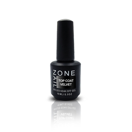 OneNail Top Coat Velvet - Топ матовый с липким слоем для темных оттенков, 15мл