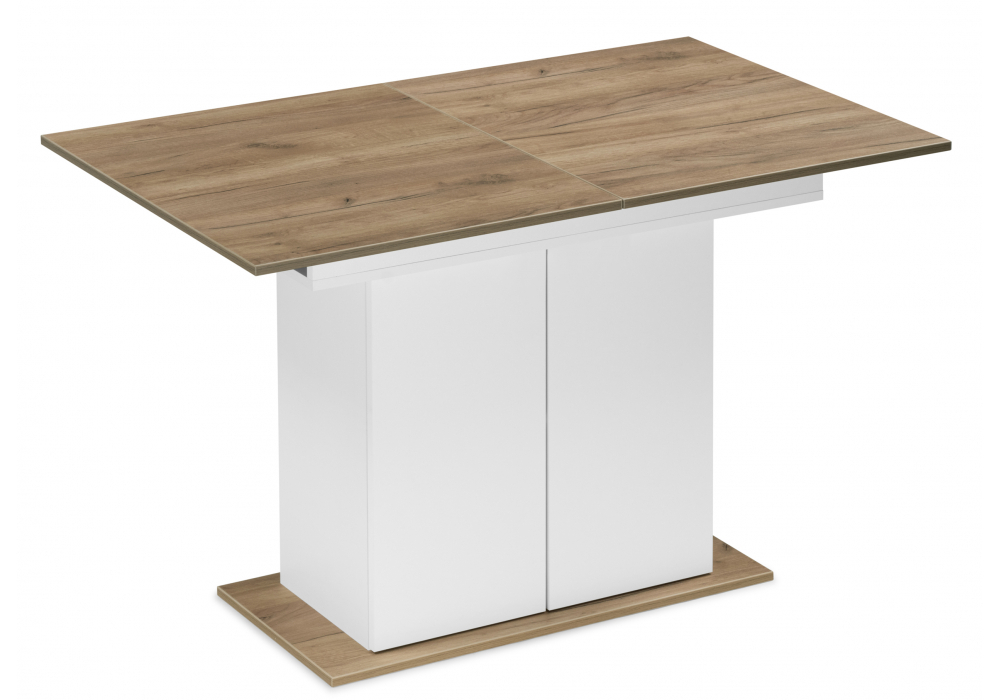 Стол деревянный Woodville Carla белый, крафт золотой