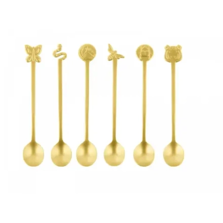 Sambonet Набор из 6 ложек Party Fashion Gold