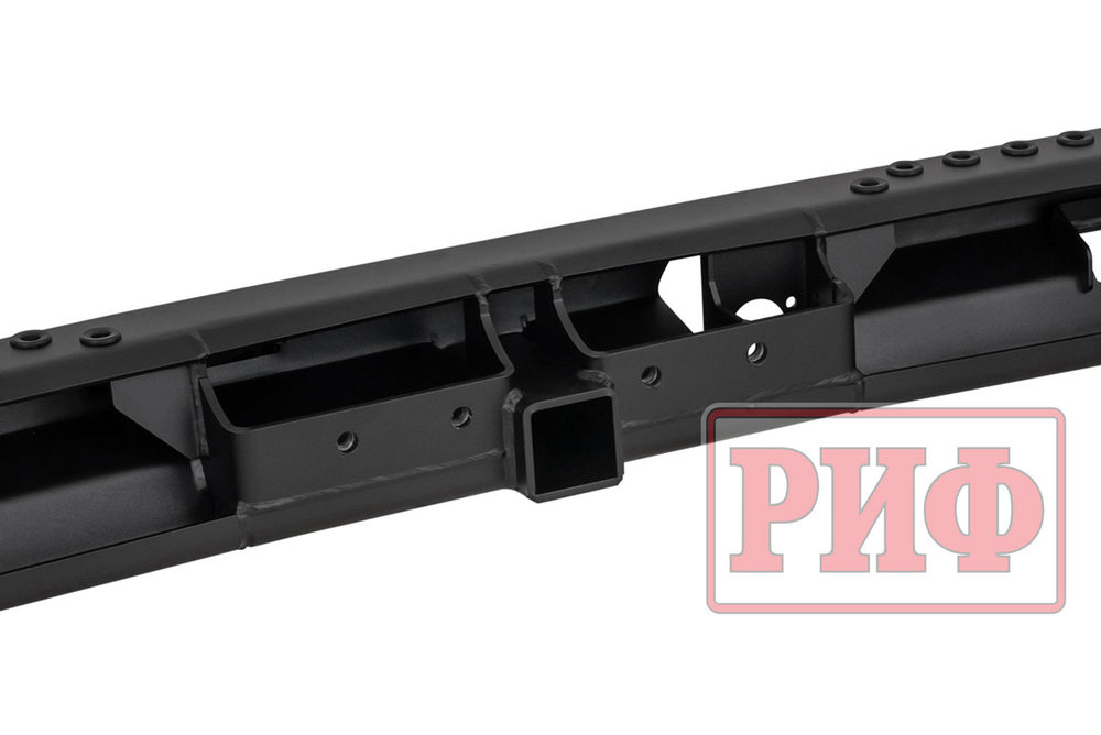 Бампер силовой задний Toyota Land Cruiser 200 2007-2015 c квадратом под фаркоп и калиткой, стандарт РИФ