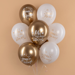 Латексный шар «Привет, Кроха!» в золотых оттенках, хром 30 см