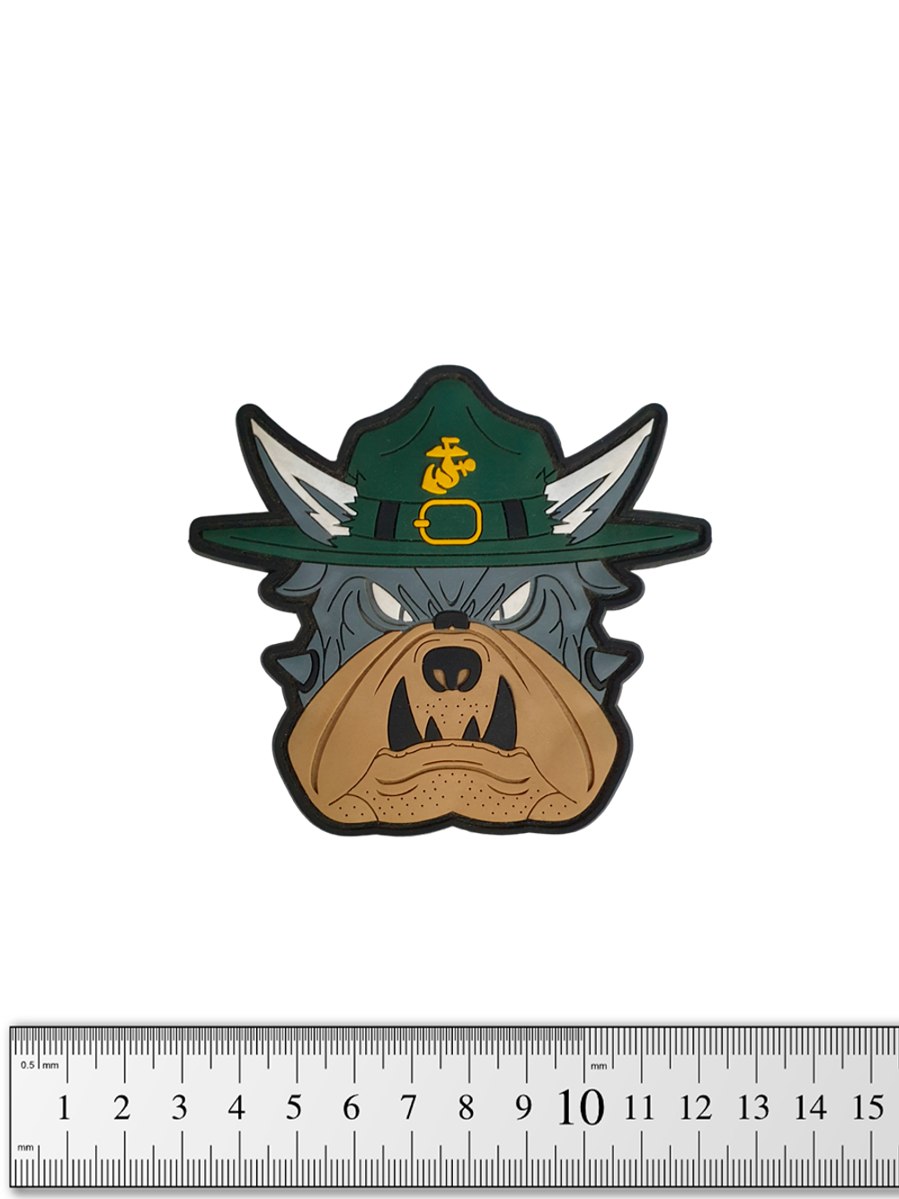 Шеврон USMS Devil Dog PVC. Зелёная шляпа