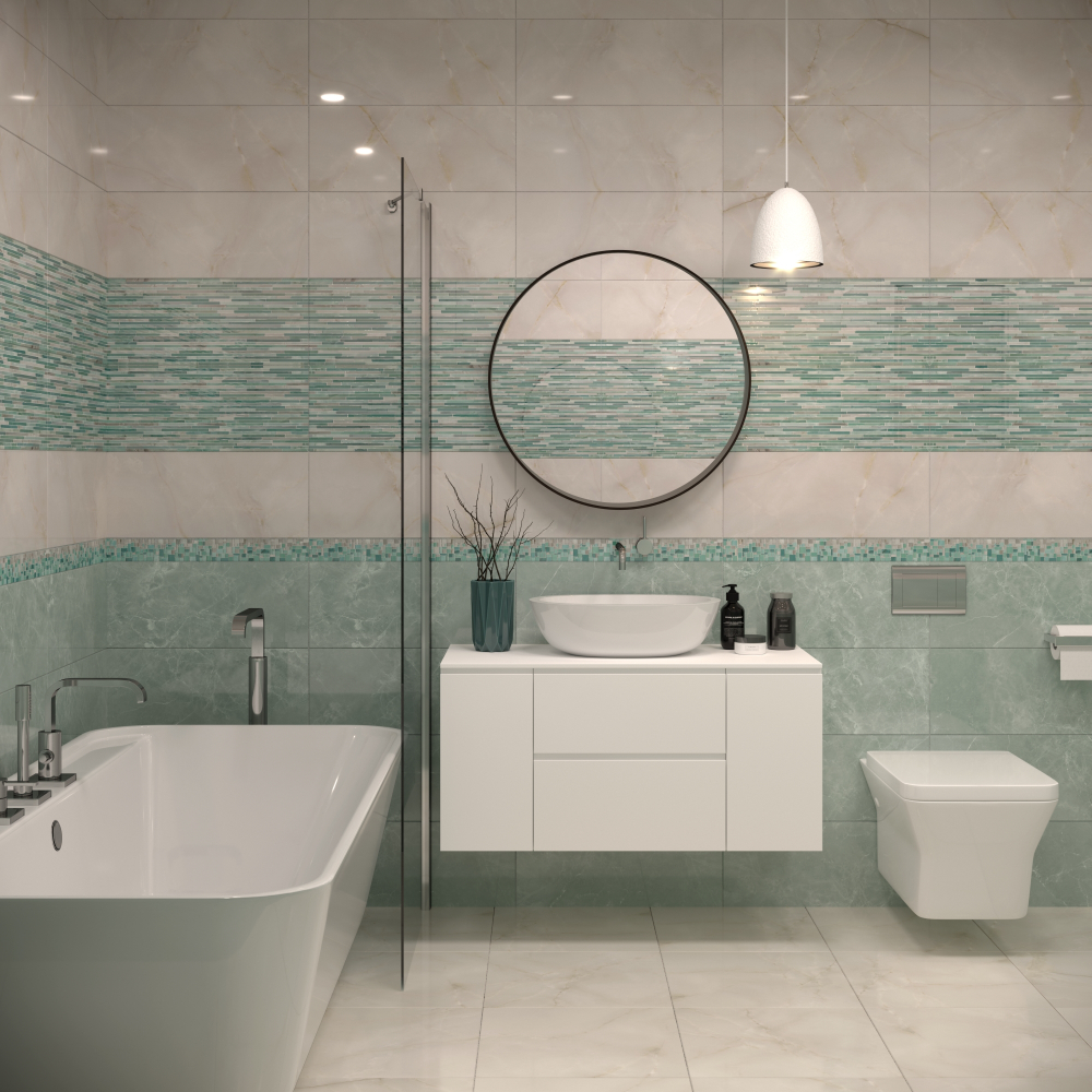 Capri turquoise border 01 600х65 (1-й сорт)