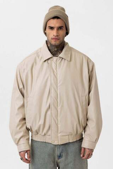 Куртка осенняя на резинке бежевая