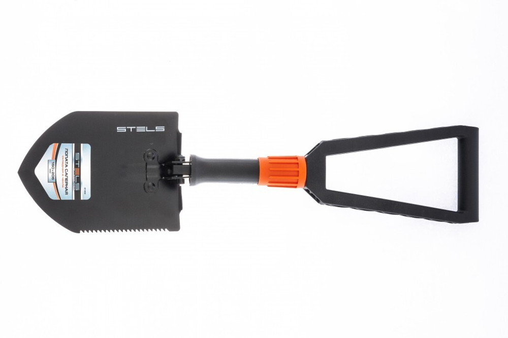 Лопата походная, 150х205х253 - 590 мм, пластик. рукоятка, складная в чехле, Stels