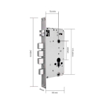 Распашная 3х ригельная мортиза 75x68 TTLOCK