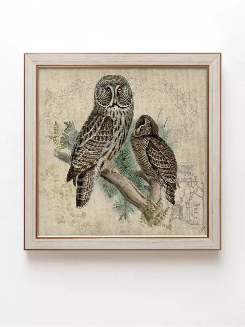 Картины на стену интерьерная на холсте 4 шт, 23*23 см