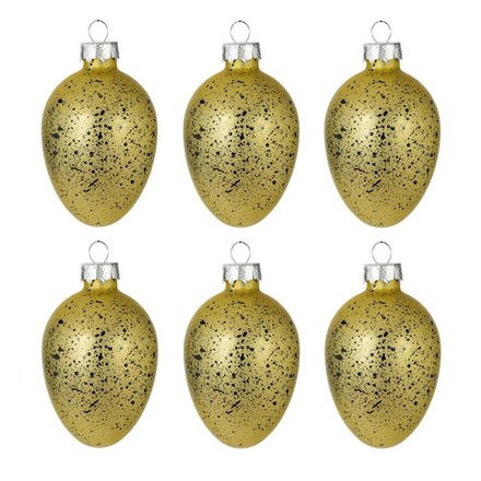 GAEM Набор из 6-ти изделий декоративных подвесных "Яйцо" (4*6,5), L14 W14 H4,5 см