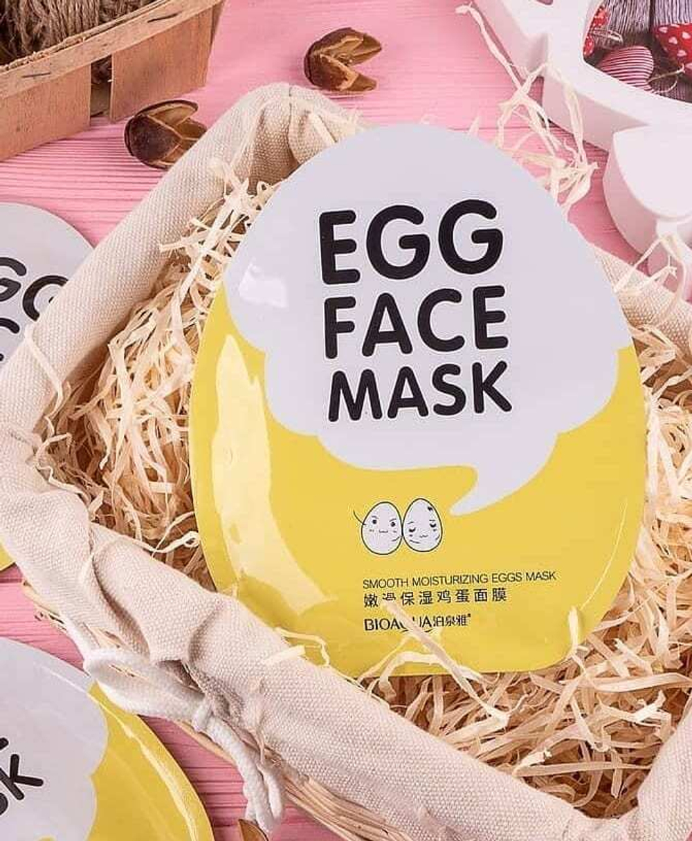 Тканевая яичная маска