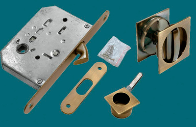 Ручка для раздвижных дверей MORELLI MHS-2 WC AB бронза фиксатор