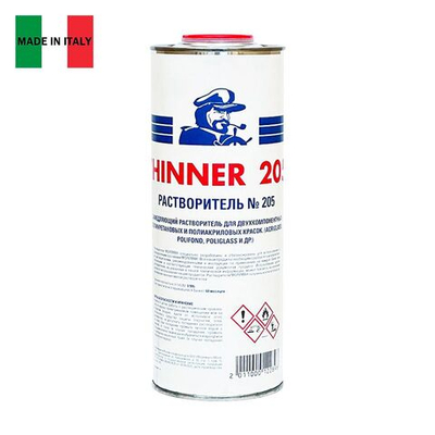 Растворитель замедляющий для полиуретановых эмалей Мореман Thinner 205, 1 л (10270552 )