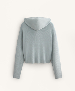Oysho Трикотажная куртка с капюшоном, серо-голубой