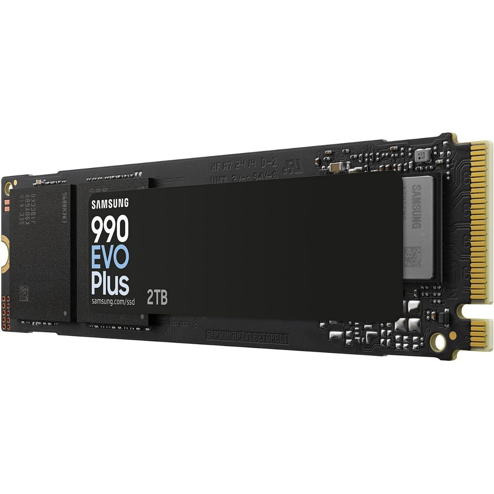 Твердотельный накопитель SSD 2Tb Samsung 990 EVO plus, M.2 PCI-E NVMe 2.0 Gen 4.0 x4 (R6300/W7250MB/s) TBW1200