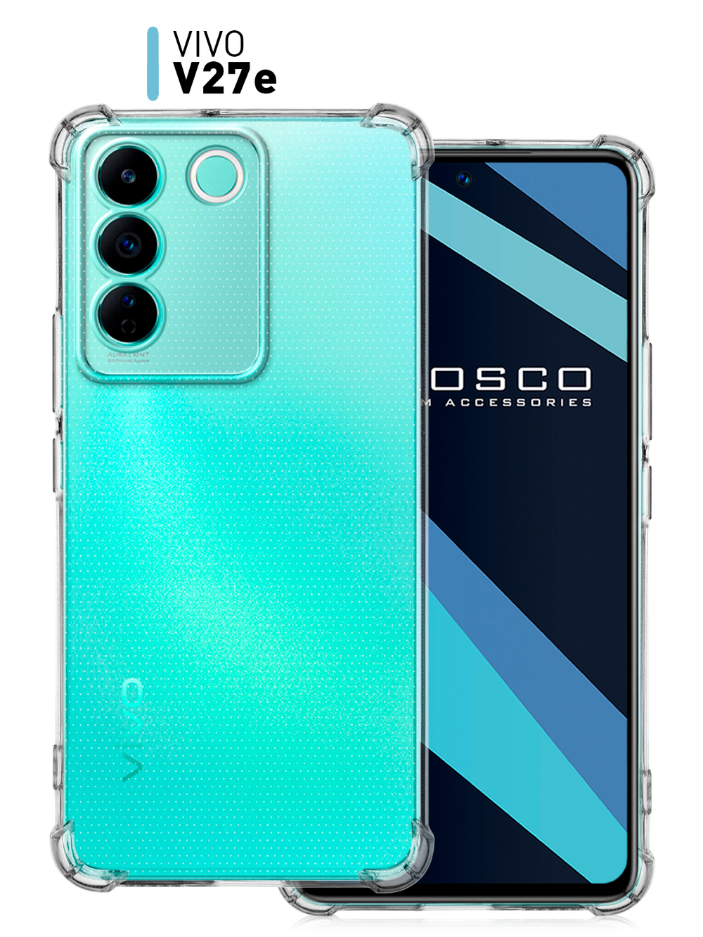 Чехол ROSCO для Vivo V27e (арт. VV-V27E-HARD-TPU-TRANSPARENT)
