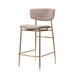 Стул полубарный Elle латте с золотыми ножками