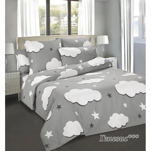 КПБ "ТРЕЙД" бязь Генезис серый 1,5 сп арт.11386/1