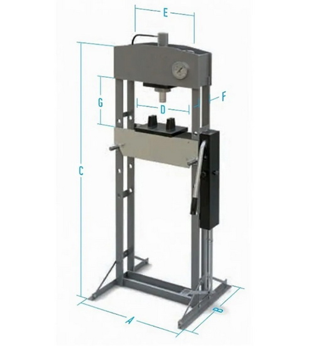 Пресс гидравлический ручной 30Т TY30021 с пневмоприводом