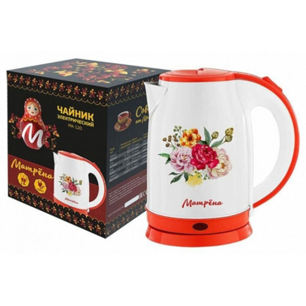 Чайник МАТРЕНА МА-120 стальной цветы (007387)