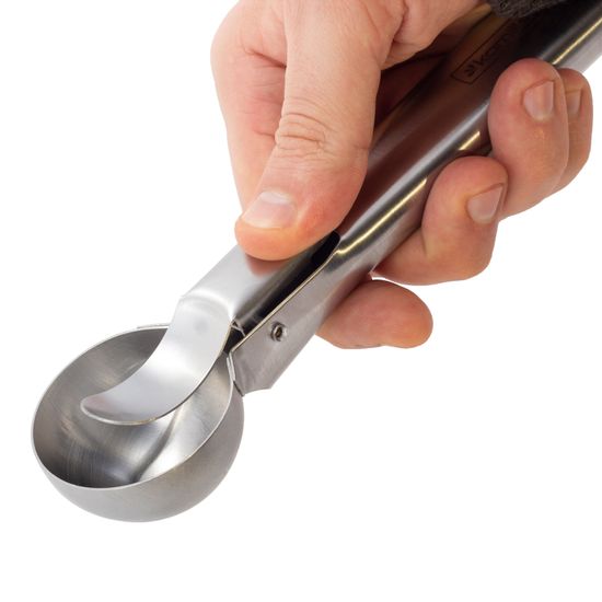 Ложка для мороженого Kamille KM-5195 из нержавеющей стали с выталкивателем
