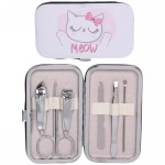 Набор для маникюра в футляре 6 предметов «Кошечка Мэлони»,11*6,5см ( в пакете с подвесом)