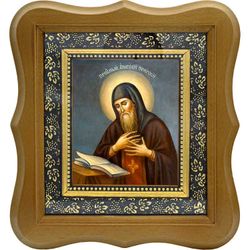 Анатолий Печерский, преподобный затворник. Икона на холсте.