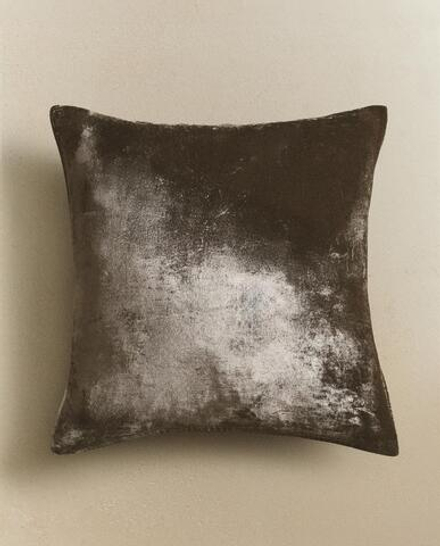 Zara Home наволочка декоративная из вискозы, серебристый