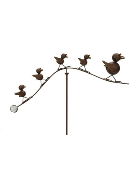Декор для сада балансирующий "Птичье семейство" 69.5x10x125 см