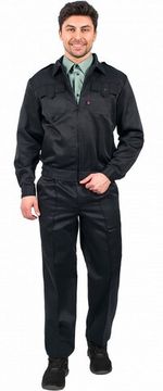 Костюм для охранника брюки (черный)